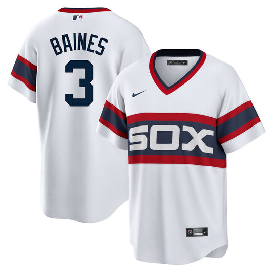 Men's Harold Baines Chicago White Sox Sunday 1983 Alternate White Premium Stitch Replica Jersey