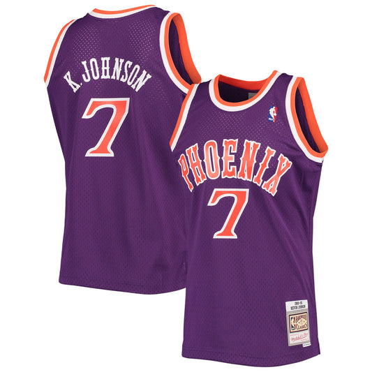 Men's Mitchell & Ness Kevin Johnson Purple Phoenix Suns 1989-90 Hardwood Classics Swingman Jersey