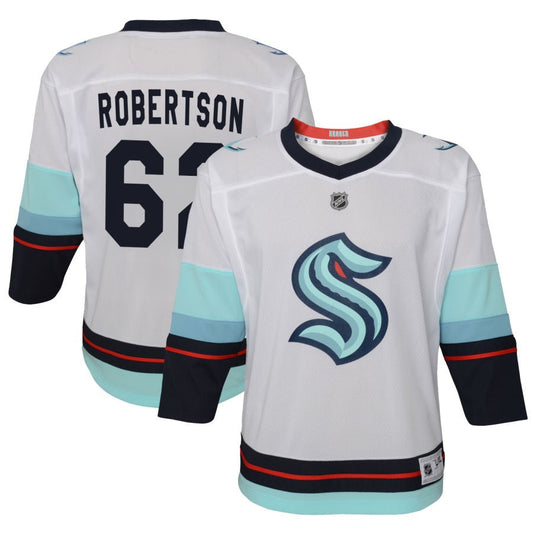 Tucker Robertson Seattle Kraken Toddler Away Replica Jersey - White