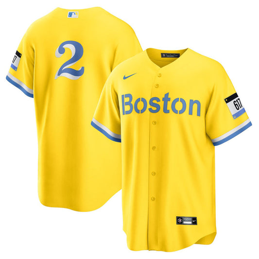 Men's Boston Red Sox Xander Bogaerts City Connect Replica Jersey - Gold