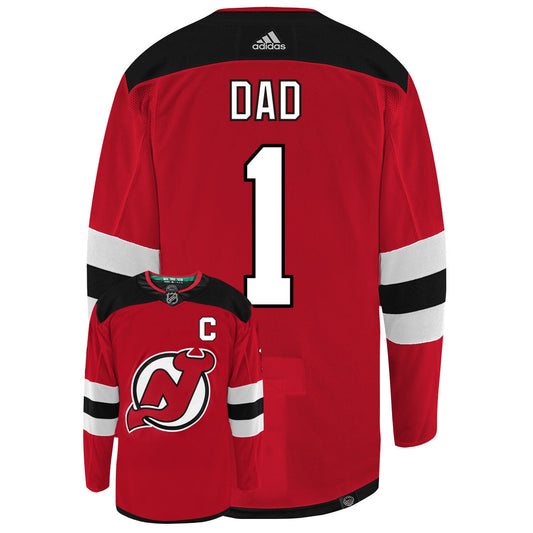 New Jersey Devils Dad Number One Adidas Primegreen Authentic NHL Hockey Jersey