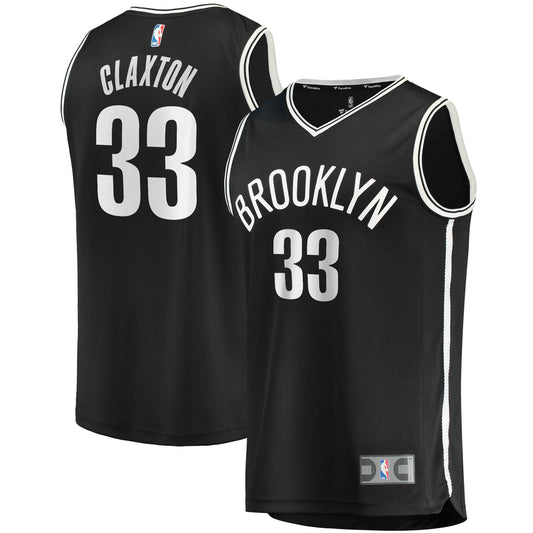 Nicolas Claxton Brooklyn Nets Fanatics Branded 2020/21 Fast Break Replica Jersey - Icon Edition - Black