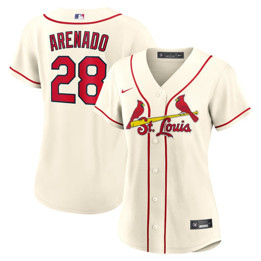 Nolan Arenado St. Louis Cardinals Nike Women's Alternate Replica Player Jersey - Cream