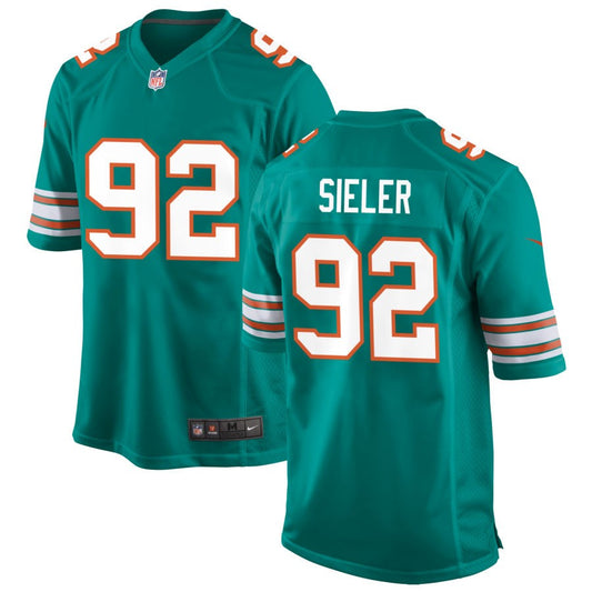 Zach Sieler Miami Dolphins Nike Alternate Game Jersey - Aqua