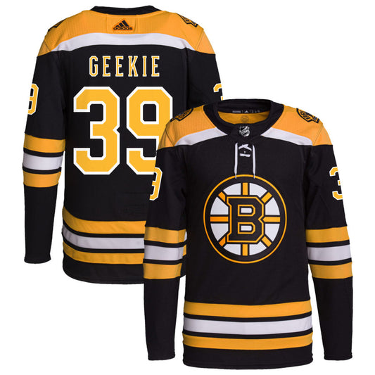 Morgan Geekie Boston Bruins adidas Home Primegreen Authentic Pro Jersey - Black