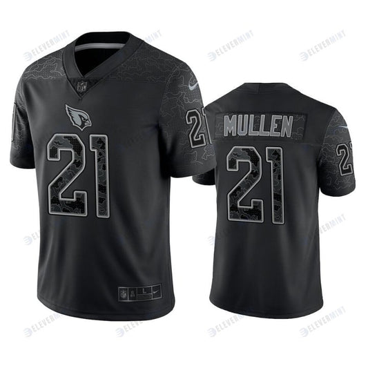 Trayvon Mullen 21 Arizona Cardinals Black Reflective Limited Jersey - Men