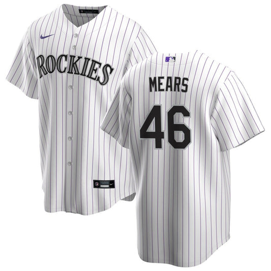 Nick Mears Colorado Rockies Nike Home Replica Jersey - White