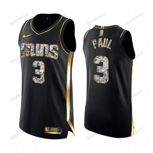 Phoenix Suns Chris Paul 3 Black Diamond Limited Edition Jersey 2022 NBA Playoffs