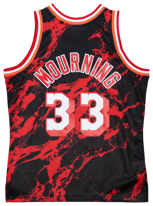 Men's Mourning Alonzo Mitchell & Ness Heat Marble Jersey - Black