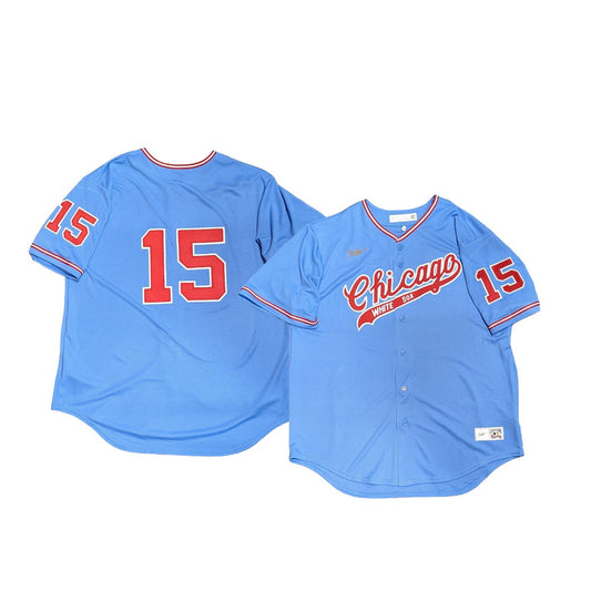 Men's Dick Allen Chicago White Sox Cooperstown Road Powder Blue/Red 1972 Premium Stitch Replica Jersey