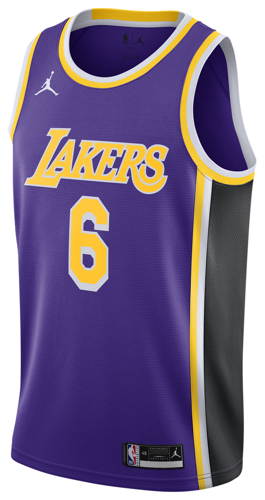 Men's James Lebron Jordan Lakers Statement Swingman Jersey - Purple