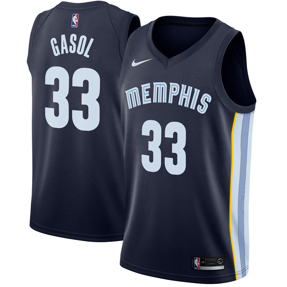 Men's Memphis Grizzlies Marc Gasol Icon Edition Jersey - Navy