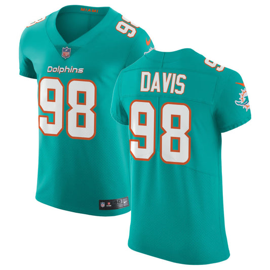 Raekwon Davis Miami Dolphins Nike Vapor Untouchable Elite Jersey - Aqua