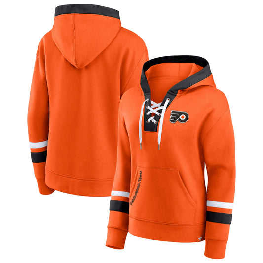 Philadelphia Flyers Fanatics Branded Women's Bombastic Exclusive Lace-Up Pullover Hoodie - Orange