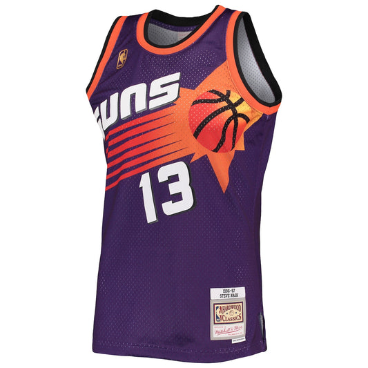 Men's Steve Nash Mitchell & Ness Suns 1996-97 Hardwood Classics Swingman Jersey - Purple