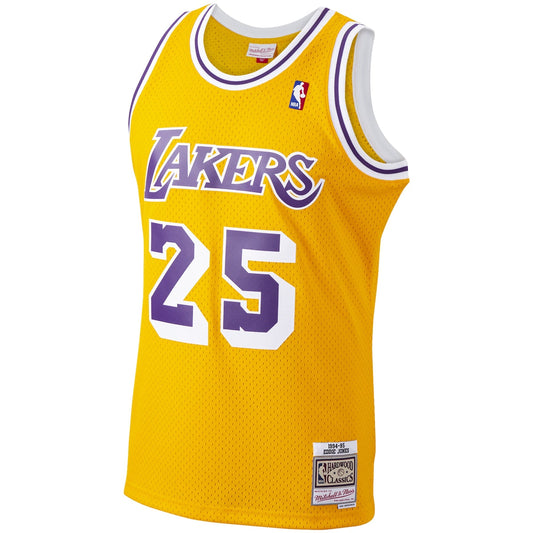 Men's Ed Jones Mitchell & Ness Lakers '71 Swingman Jersey - Gold