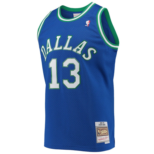 Men's Steve Nash Mitchell & Ness Mavericks Hardwood Classics Swingman Jersey - Blue