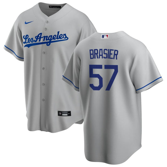 Ryan Brasier Los Angeles Dodgers Nike Road Replica Jersey - Gray