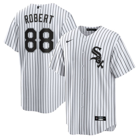 Men's Chicago White Sox Luis Robert White Replica Player Name Jersey