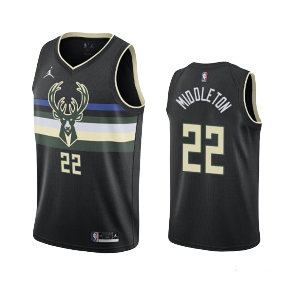 Men's Milwaukee Bucks Khris Middleton Statement Edition Jersey - Black