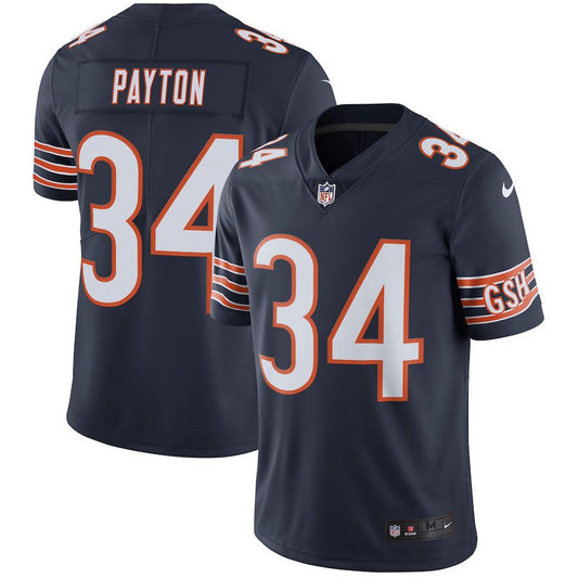 Men's Chicago Bears Walter Payton Navy Retired Player Vapor Untouchable Limited Throwback Jersey