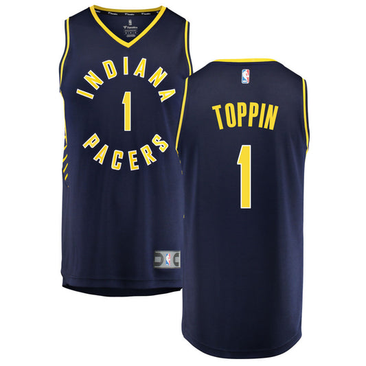 Obi Toppin Indiana Pacers Fanatics Branded Fast Break Replica Jersey Navy - Icon Edition