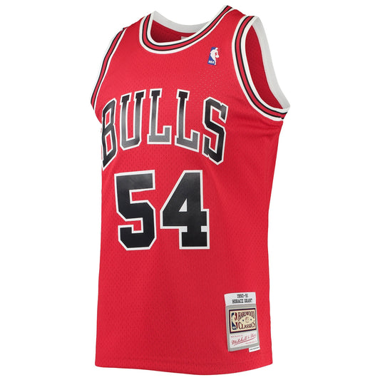 Men's Horace Grant Mitchell & Ness Bulls 1990-91 Throwback Dark Swingman Jersey - Red