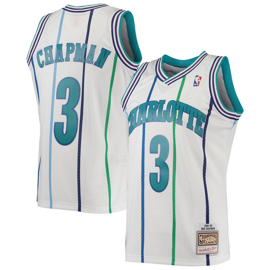 Rex Chapman Charlotte Hornets Mitchell & Ness Hardwood Classics Swingman Jersey - White