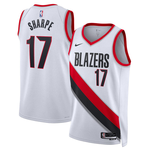 Men's Portland Trail Blazers Shaedon Sharpe Association Jersey - White