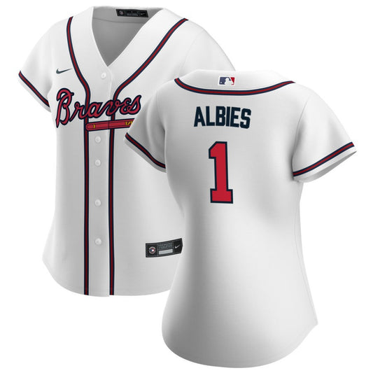 Ozzie Albies Atlanta Braves Nike Women's Home Replica Jersey - White