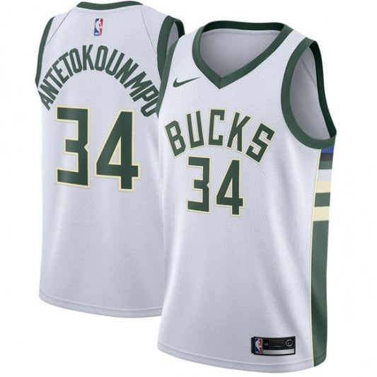 Men's Milwaukee Bucks Giannis Antetokounmpo Jersey Association White