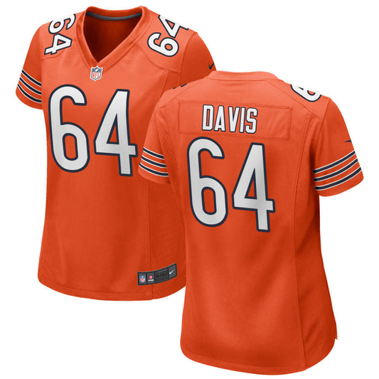 Nate Davis Chicago Bears Nike Women's Alternate Game Jersey - Orange