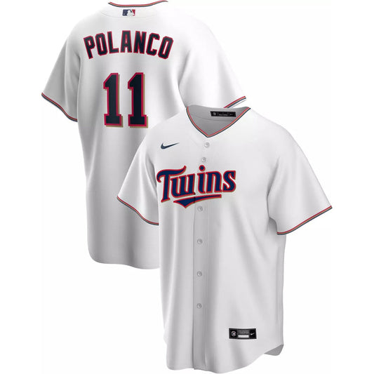 Mens Minnesota Twins Jorge Polanco Cool Base Replica Jersey White