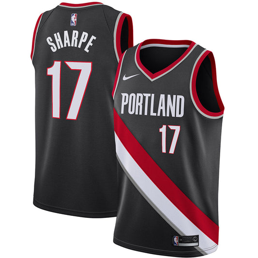 Men's Portland Trail Blazers Shaedon Sharpe Icon Edition Jersey - Black