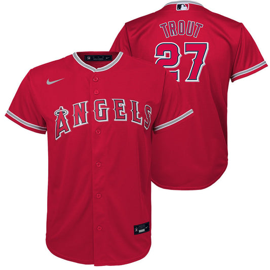 Preschool Mike Trout Los Angeles Angels Red Child Replica Team Jersey