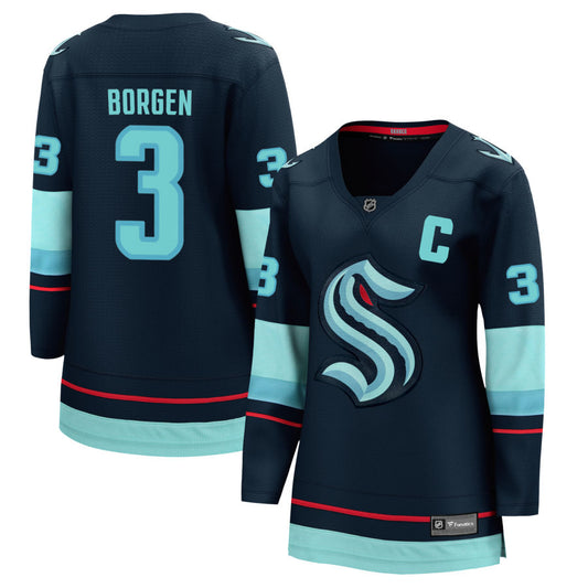 Will Borgen Seattle Kraken Fanatics Branded Women's Home Breakaway Jersey - Navy