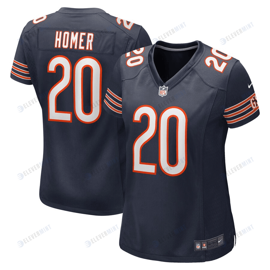 Travis Homer 20 Chicago Bears Women Game Jersey - Navy