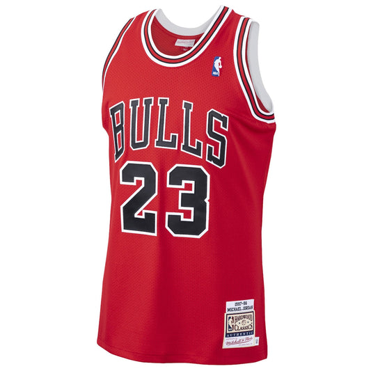 Men's Michael Jordan Mitchell & Ness Bulls Authentic Jersey - Red