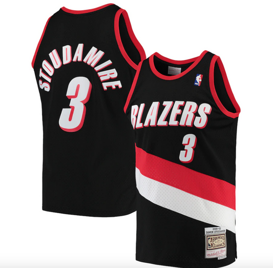 Men's Damon Stoudamire Portland Trail Blazers Mitchell & Ness Hardwood Classics Swingman Jersey - Black