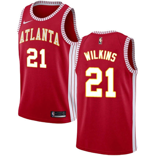 Men's Atlanta Hawks Dominique Wilkins Statement Edition Jersey - Red