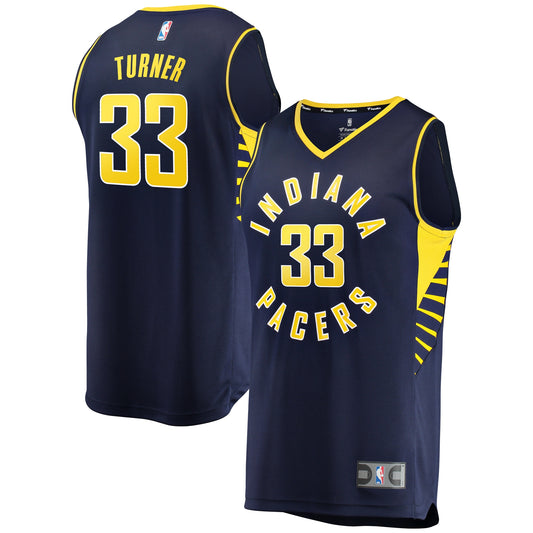 Myles Turner Indiana Pacers Fanatics Branded Fast Break Replica Jersey Navy - Icon Edition