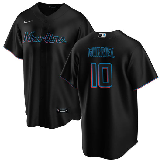 Yuli Gurriel Miami Marlins Nike Alternate Replica Jersey - Black