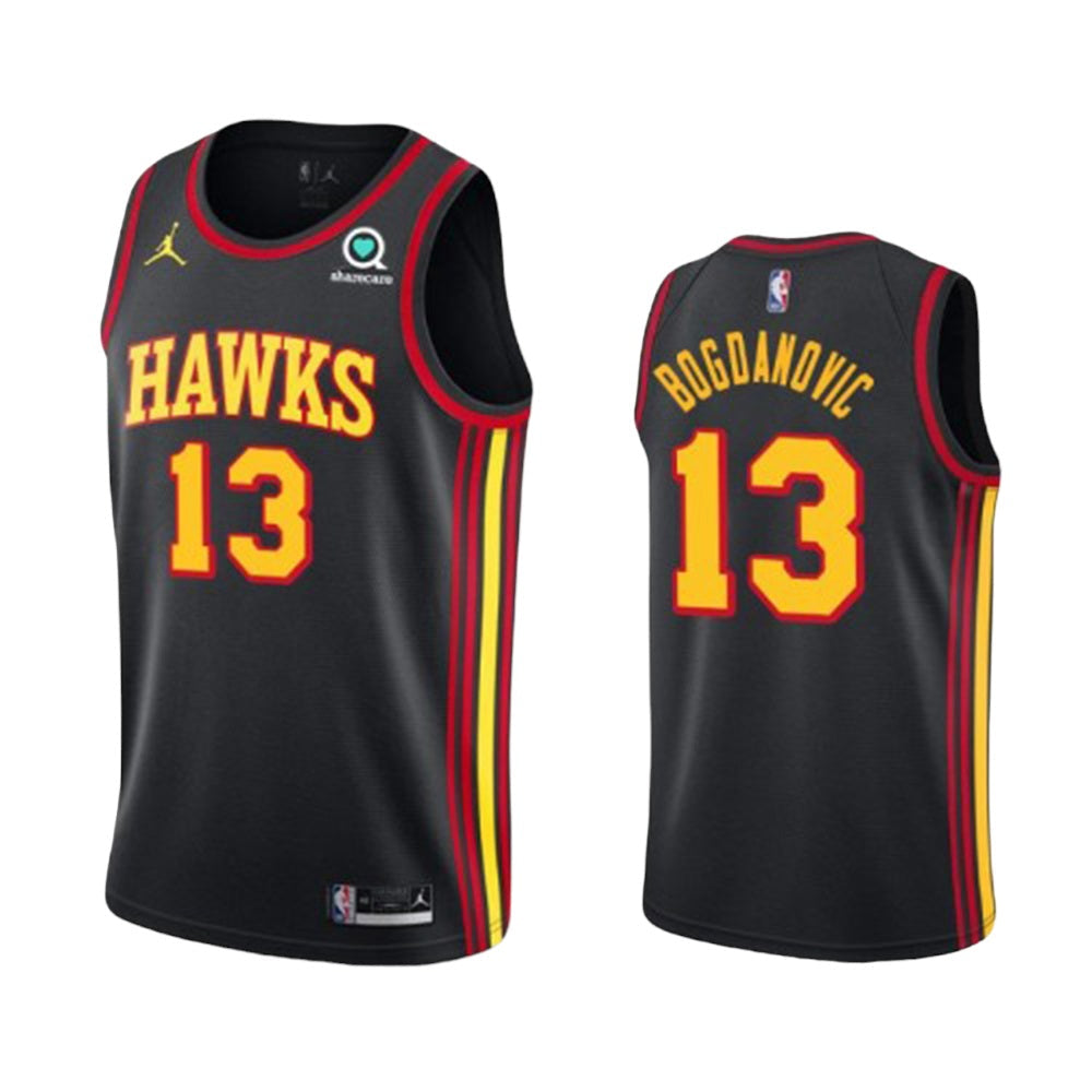 Youth Atlanta Hawks Bogdan Bogdanovic Statement Edition Jersey - Black