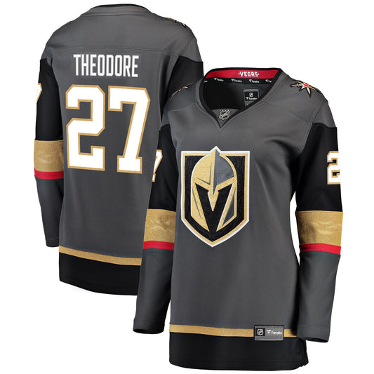 Shea Theodore Vegas Golden Knights Fanatics Branded Women's Alternate Breakaway Player Jersey - Gray