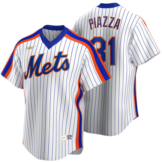 Men??s Mike Piazza New York Mets Cooperstown Collection Royal Pinstripe Replica Jersey