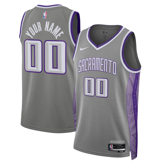 Sacramento Kings Nike Unisex 2022/23 Swingman Custom Jersey - City Edition - Black