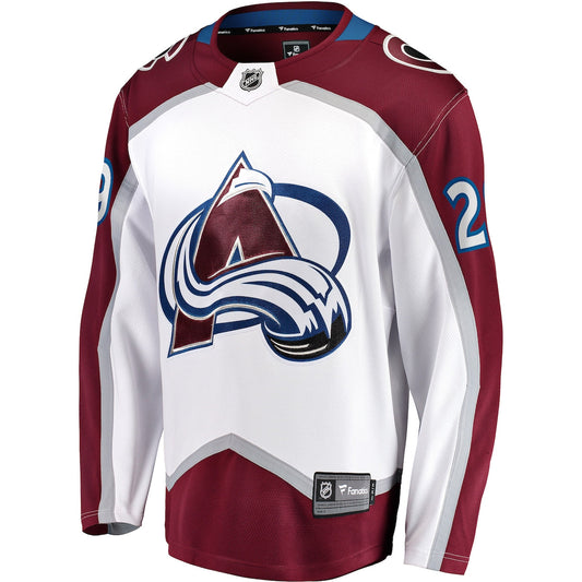 Men's Nathan MacKinnon Fanatics Avalanche Alternate Breakaway Jersey - White