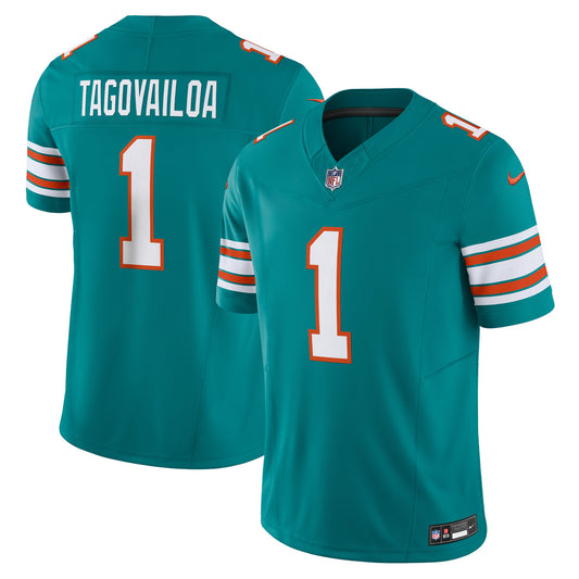 Tua Tagovailoa Miami Dolphins Nike Alternate Vapor F.U.S.E. Limited Jersey - Aqua