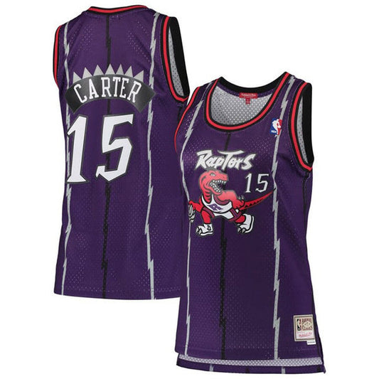 Women's Toronto Raptors Vince Carter Hardwood Classics Jersey - Purple