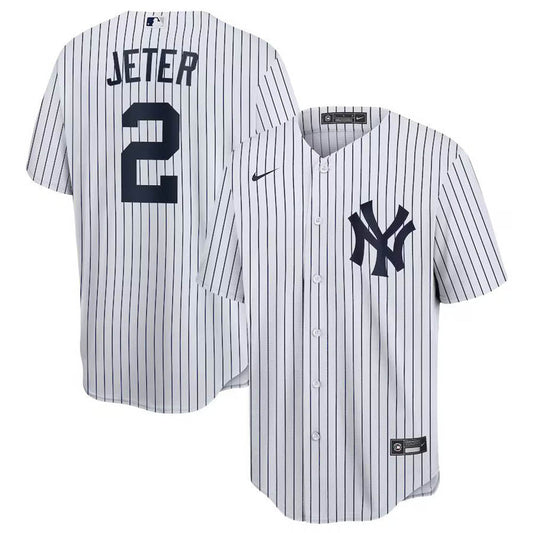 Men's New York Yankees Derek Jeter Home Player Name Jersey - White/Navy